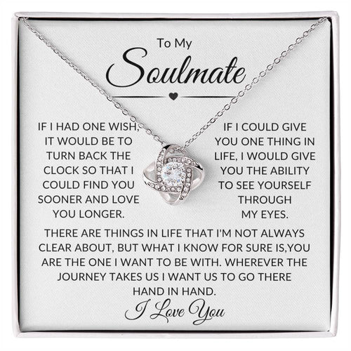 To My Soulmate | You Are The One | Love Knot Necklace