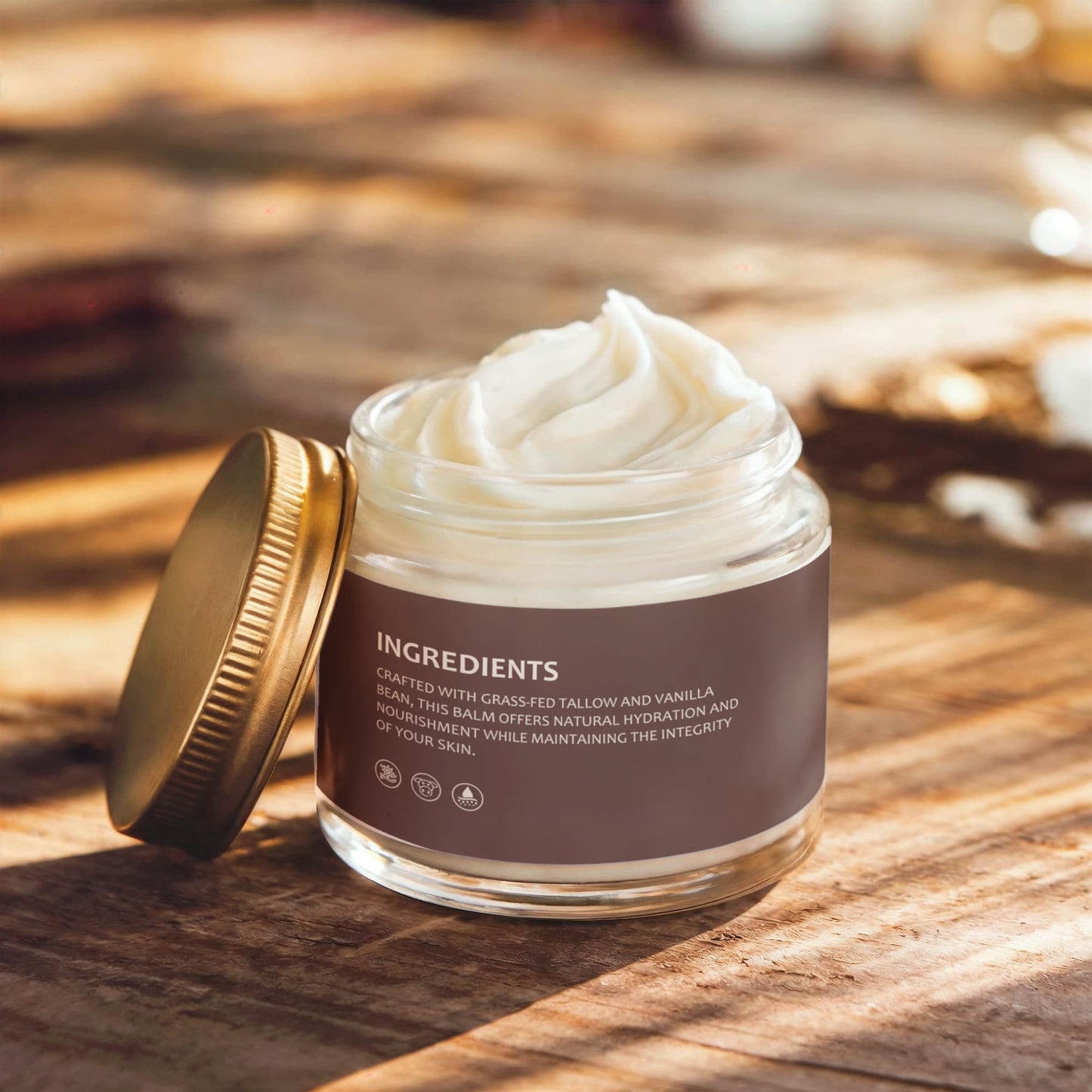 Whipped Grass-Fed Tallow Balm with Vanilla Bean